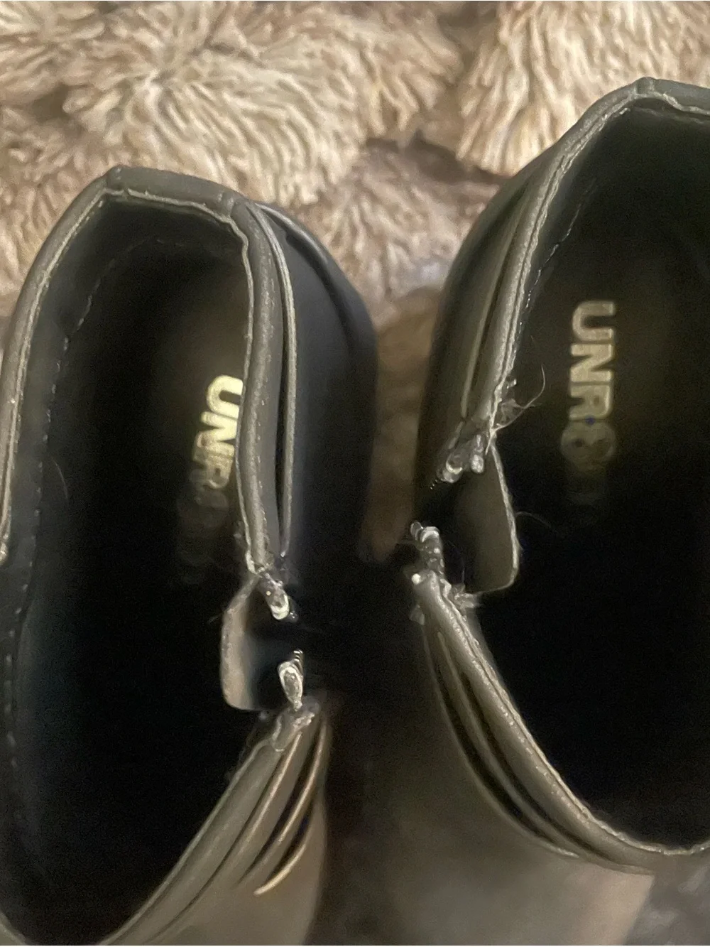 Girls' Black Ankle Boots with Side Zip and Layered Straps